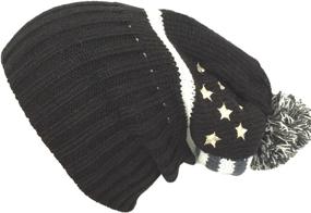 img 2 attached to American Cuffed Patriotic Beanie Winter Outdoor Recreation in Climbing