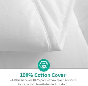 img 2 attached to 🛏️ APSMILE King Size Down Alternative Comforter - White, Cotton Quilted, Ultra-Soft Microfiber Duvet Insert or Stand-Alone Comforter, All Season (104x86)