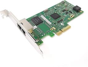 img 2 attached to 💻 HINYSENO Dual Port RJ-45 10/100/1000Mbps PCI-Express x 4 Gigabit Ethernet Server Adapter: A Powerful Dual Port Network Interface Controller Card with I350AM2 Chipset for Unmatched Performance - Compare to Intel I350-T2