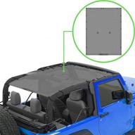 alien sunshade jeep wrangler jk (2007-2018) – full length mesh sun shade for jeep jk 2 door - blocks uv logo