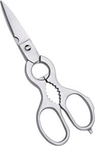 img 4 attached to 🔪 GDJOB 8 inch Stainless Steel Kitchen Scissors: Heavy Duty, Detachable Shears for Effortlessly Cutting Chicken Bones, Seafood, Nuts, and Bottles!