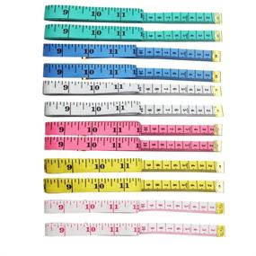 img 2 attached to 📏 FF Elaine 24 Pcs Soft Tape Measure Ruler Bulk for Sewing Tailor Cloth - Double-Scale 60-Inch/150cm - Available in 6 Colors