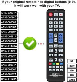 img 3 attached to 📺 Gvirtue Universal Remote Control Compatible Replacement for Samsung TV: AA59-00666A, BN59-01178W, BN59-01199F, AA59-00638A, AA59-00637A, AA59-00594A, AA59-00600A, AA59-00582A