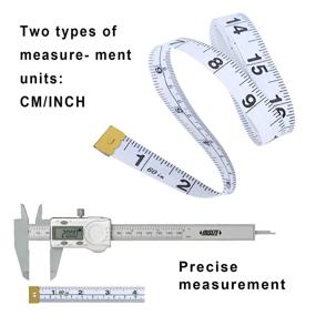 img 1 attached to 📏 Alinana 2 Pack Soft Measuring Tape for Body - Double Scale 60in 1.5M - Pocket Sewing/Cloth Tailor Tape