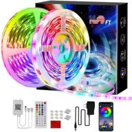 🎶 100ft bluetooth led strip lights for bedroom decor - rgb music sync led lights with app and remote control логотип