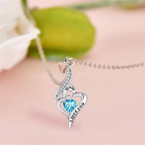 img 2 attached to ❤️ I Love You Mom Necklace: Stunning 925 Sterling Silver Jewelry Gift for Women, Mom & Wife