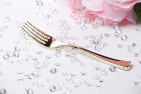 img 1 attached to 🍽️ The FORKED: Elegant Disposable Gold Plastic Forks - 100 Piece Set"