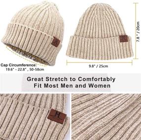 img 3 attached to ❄️ Winter Knit Warm Hat Beanie + Long Scarf + Touch Screen Gloves Set for Women Men - Fashionable Skull Cap Neck Scarves