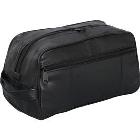 img 1 attached to Bellino Leather Toiletry Kit Black
