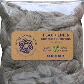 img 3 attached to 🌾 Organic Flax Fiber: Ideal for Spinning, Blending, and Fiber Arts. Unbleached Vegan Combed Top.