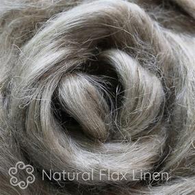 img 2 attached to 🌾 Organic Flax Fiber: Ideal for Spinning, Blending, and Fiber Arts. Unbleached Vegan Combed Top.