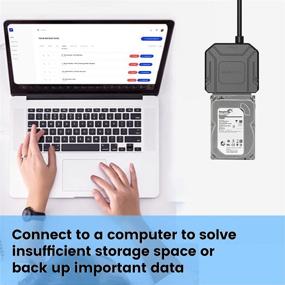 img 1 attached to 🔌 DGZOMYTEK Кабель-адаптер SATA на USB 3.0 для SSD/HDD 3.5/2.5 дюйма - конвертер SATA III с адаптером питания 12V.