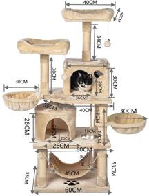 img 3 attached to 🐱 Kitten Cat Tree Tower with Plush Platform Bed & Scratching Posts - Interactive Cat Activity Tree