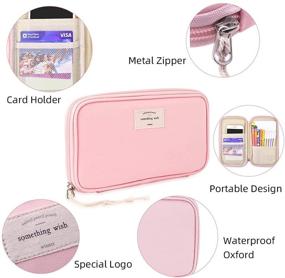 img 3 attached to 🎒 Oyachic Pencil Case: Versatile Canvas Clutch Purse for School, Office, Women, Men - Convenient Pen Pouch, Card Holder, and Stationery Display with Smooth Zipper