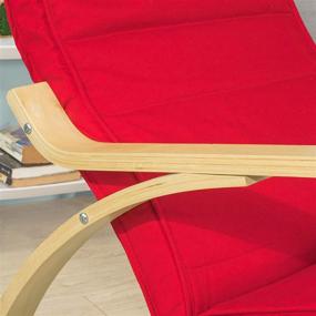 img 1 attached to Haotian FST16-R: Enhance Your Comfort with the 🪑 Relax Rocking Chair and Foot Rest Design in Red