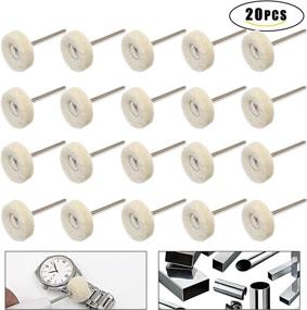 img 3 attached to 20 Pieces NIUPIKA Wool Polishing Buff Wheel with 3mm Mandrel for Buffing Jewelry, Watches, and Mirrors - Rotary Tool Accessories