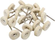 20 pieces niupika wool polishing buff wheel with 3mm mandrel for buffing jewelry, watches, and mirrors - rotary tool accessories logo