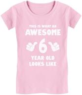 awesome looks birthday fitted t shirt girls' clothing and tops, tees & blouses logo