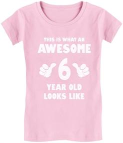 img 4 attached to Awesome Looks Birthday Fitted T Shirt Girls' Clothing and Tops, Tees & Blouses