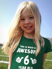 img 2 attached to Awesome Looks Birthday Fitted T Shirt Girls' Clothing and Tops, Tees & Blouses