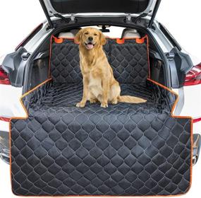 img 1 attached to 🐾 MIXJOY Cargo Liner for Dogs: SUV Fold Down Seat Dog Mat with Bumper Flap Protector - Universal Fit (90" x 55")