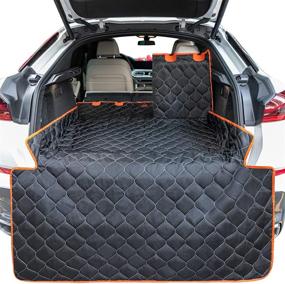 img 4 attached to 🐾 MIXJOY Cargo Liner for Dogs: SUV Fold Down Seat Dog Mat with Bumper Flap Protector - Universal Fit (90" x 55")