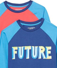 img 3 attached to 👕 Boys' Long-Sleeve Raglan Baseball T-Shirts by Amazon Essentials