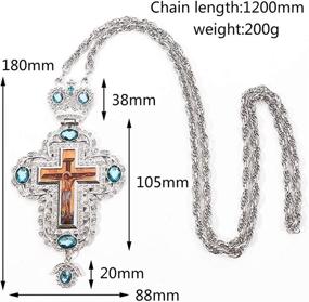 img 3 attached to Religious Crucifix Icon Jeweled Necklace