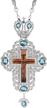 religious crucifix icon jeweled necklace logo