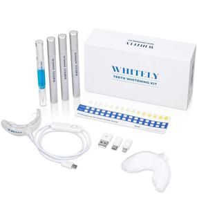 img 3 attached to 🦷 WHITELY All-in-One At-Home Teeth Whitening Kit: No Sensitivity, Premium LED Light, Safe 35% Carbamide Peroxide, Whitening Pen (3 Pack), Desensitizing Gel (1 Pack), 30+ Uses - Hi-Smile, Whiten Effectively!