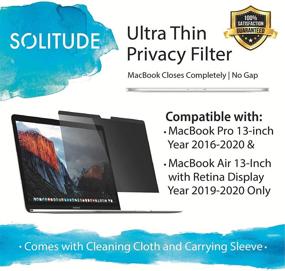 img 2 attached to 🖥️ Solitude Screens Magnetic Privacy Screen MacBook Pro 13 inch: Dual-Sided Anti-Glare Protector & Privacy Solution for 13" MacBook Pro (2016+)
