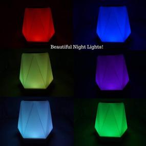 img 2 attached to Multicolor Wireless Speaker with Dimmable Atmosphere Night Light - Smart Touch 7 Colors LED Mood 🔊 Lamp and Music Player for All Smart Phones - AUX Portable with FM Radio and TF Card Support