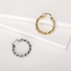 img 2 attached to 💎 NAG HC Lightweight Minimalist Earrings - Girls' Jewelry, 25mm Size