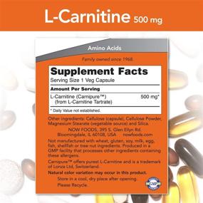 img 3 attached to Капсулы NOW® L Carnitine 500 (вегетарианские)