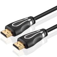 tnp 4k hdmi кабель (6ft) - uhd hdmi 2.0 18gbps высокоскоростной кабель ultra hd 4k 60hz hdr с разъемами, покрытыми золотом - ethernet и аудиовозврат - для 4k телевизора apple tv 4k, ps4 pro, xbox one x. логотип