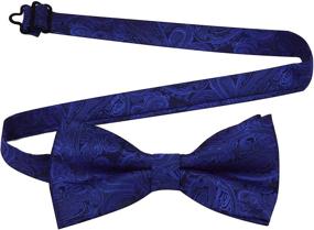 img 2 attached to 👔 GUSLESON Paisley Pre-Tied Suspender: Adjustable Men's Accessories for Ties, Cummerbunds & Pocket Squares