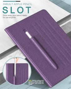 img 1 attached to 📱 MoKo Case for iPad Air 4th Gen 2020 - Protective Cover with Pencil Holder [Purple]