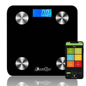 img 4 attached to 📊 Vgo Smart Weight Scale - Body Composition Monitor with Bluetooth - App for Weight, Body Fat, Water, BMI, BMR, Muscle Mass, and Trend Analysis - SWS100