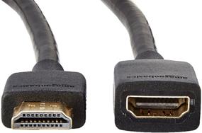 img 3 attached to 🔌 3 фута HDMI удлинительный кабель - Amazon Basics высокоскоростной мужской на женский