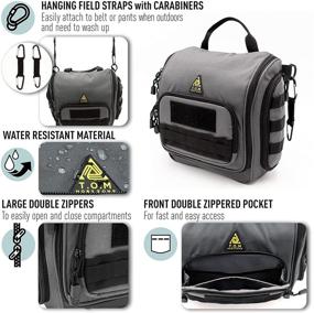 img 2 attached to 🎒 Tactical Toiletry Bag for Men: Extra Large, Water-Resistant, Heavy-Duty, Hanging Dopp Kit with Multiple Compartments and Storage Options - Ideal for Toiletry Accessories. New Release for Fall 2021