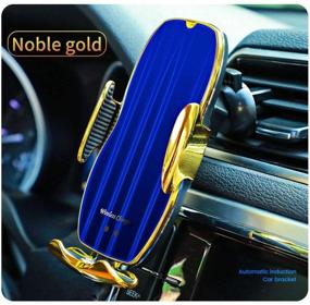 img 3 attached to 🚗 Convenient and Efficient: DENT Wireless Qi Car Charger and Mount with Infrared Smart Sensor - Fast 15W Qi Charging, Auto-Clamping, Air Vent Phone Holder (Gold)