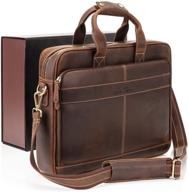 luxorro leather briefcases for men logo