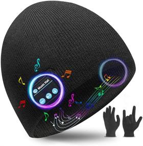 img 4 attached to 🎧 MISSHALO Bluetooth Beanie Hat - Bluetooth 5.0 Wireless Headset with 2 HD Stereo Speakers and Mic, Music Winter Beanie for Men Women Dad Mom Teen Boys Girls, Black - Ideal Christmas Birthday Gifts