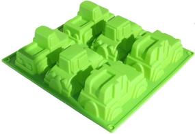 img 1 attached to 🚗 X-Haibei 3D Pickup Truck Car CP Soap Chocolate Cake Silicone Mold Pan - Create Fun 2oz Per Cell Treats!