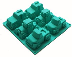 img 2 attached to 🚗 X-Haibei 3D Pickup Truck Car CP Soap Chocolate Cake Silicone Mold Pan - Create Fun 2oz Per Cell Treats!