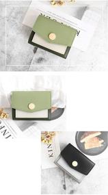 img 3 attached to Stylish & Compact Women's Three-Fold Clutch Wallet: PU Leather Card Holder & Coin Purse Organizer