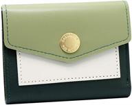 stylish & compact women's three-fold clutch wallet: pu leather card holder & coin purse organizer logo