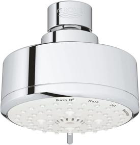 img 4 attached to 💦 Grohe Tempesta Cosmopolitan 100 2.5 GPM Shower Head with 4 Spray Options in Starlight Chrome