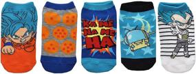 img 2 attached to 🧦 Optimized Dragon Ball Super Kids Lowcut Socks (5 Pair) - Designed for Kids Shoe Size 9-3