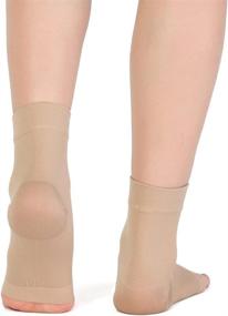 img 1 attached to 🧦 TOFLY Plantar Fasciitis Compression Socks for Women Men: 20-30mmHg Arch & Ankle Support, Foot Care Sleeves for Recovery, Pain Relief, 1 Pair Beige XL